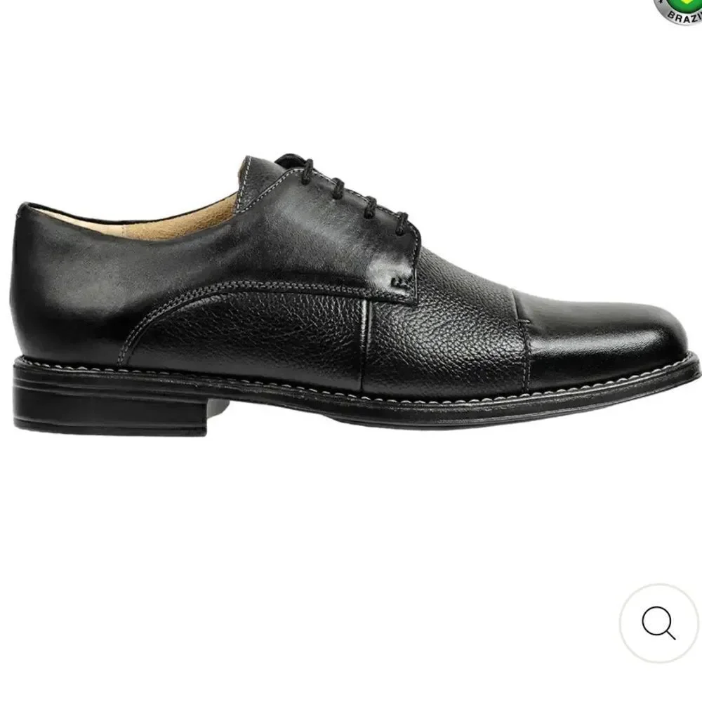 SANDRO MOSCOLONI STRAIGHT TIP BLUCHER DERBY MAXWELL, Black, 13, NWOB